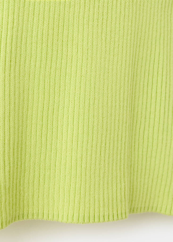 Ribbed halter top — Neon Yellow
