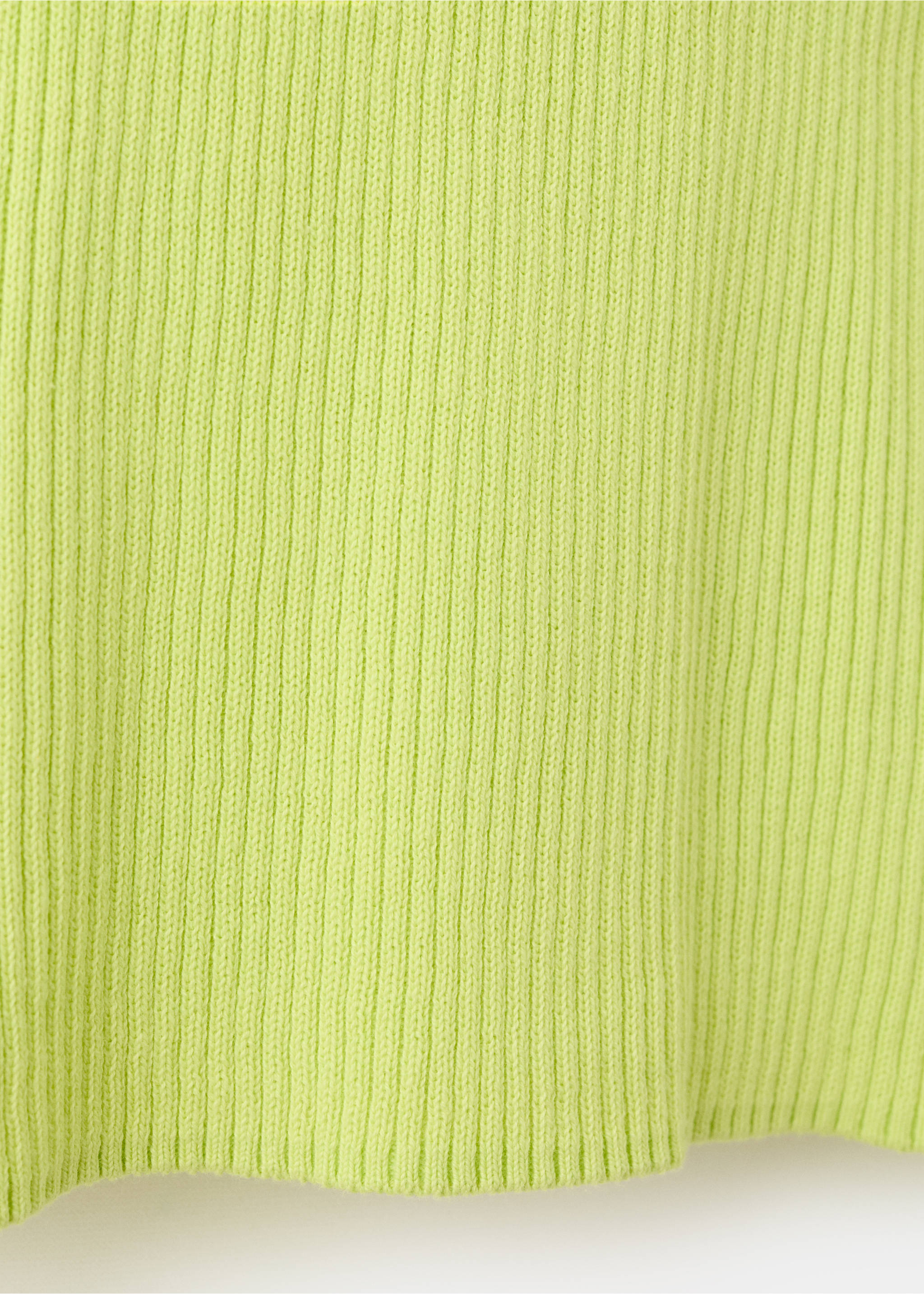 Ribbed halter top - Details of the article 0, Neon Yellow. Ref: 37051343-00.