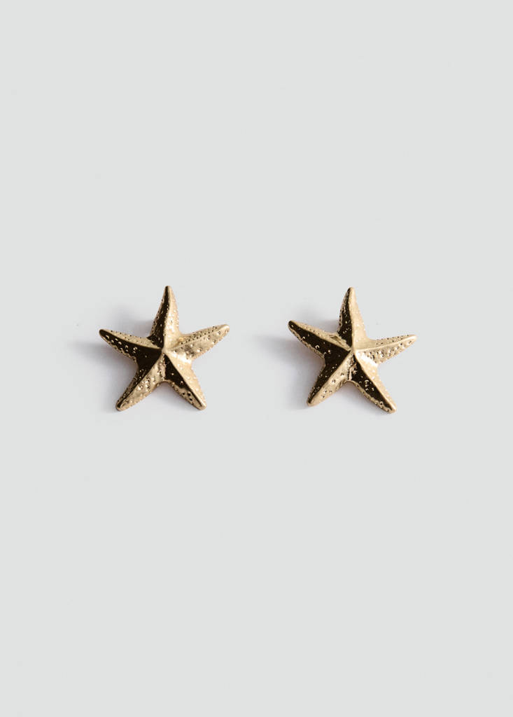 Star design earrings — Gold