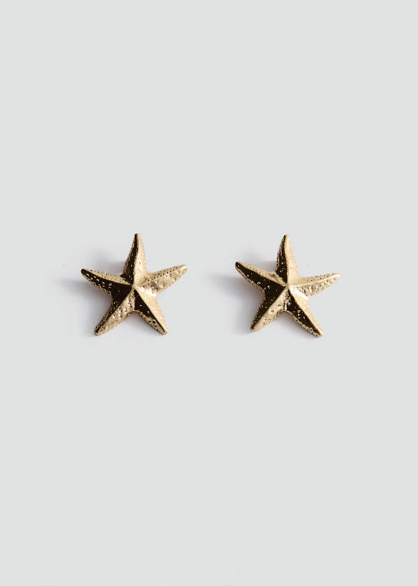 Star design earrings — Gold