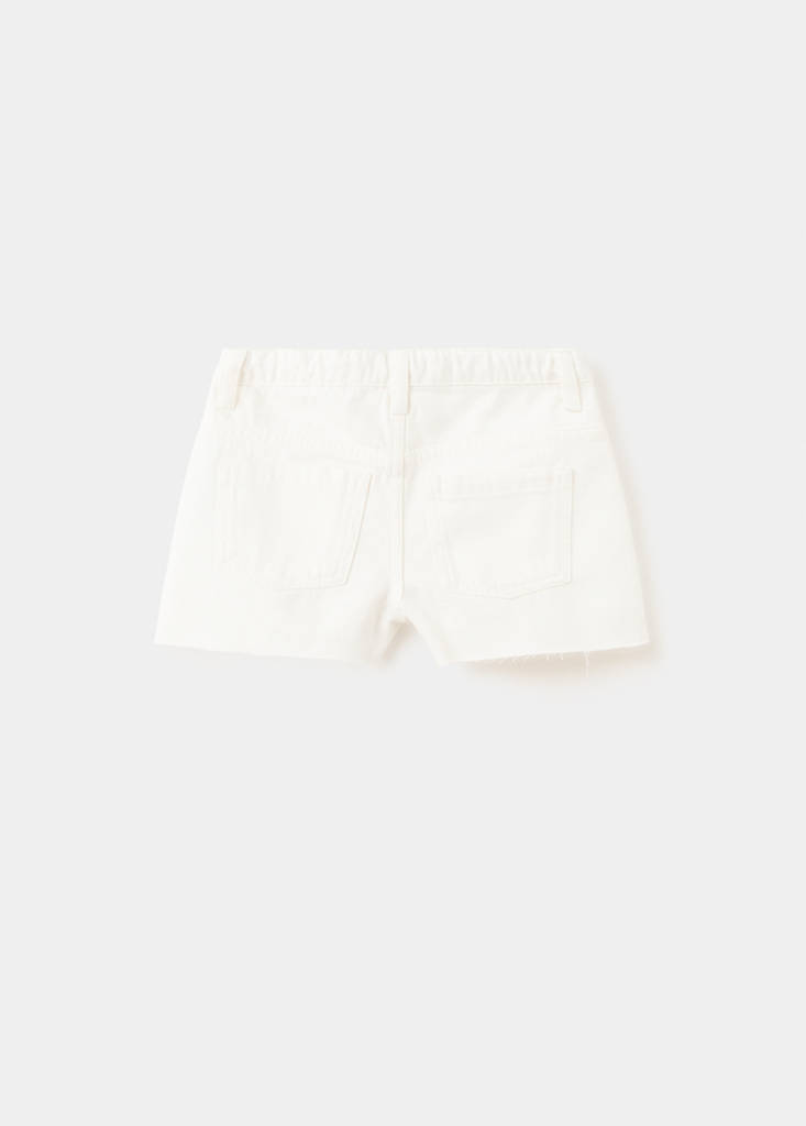 Eyelet shorts — White