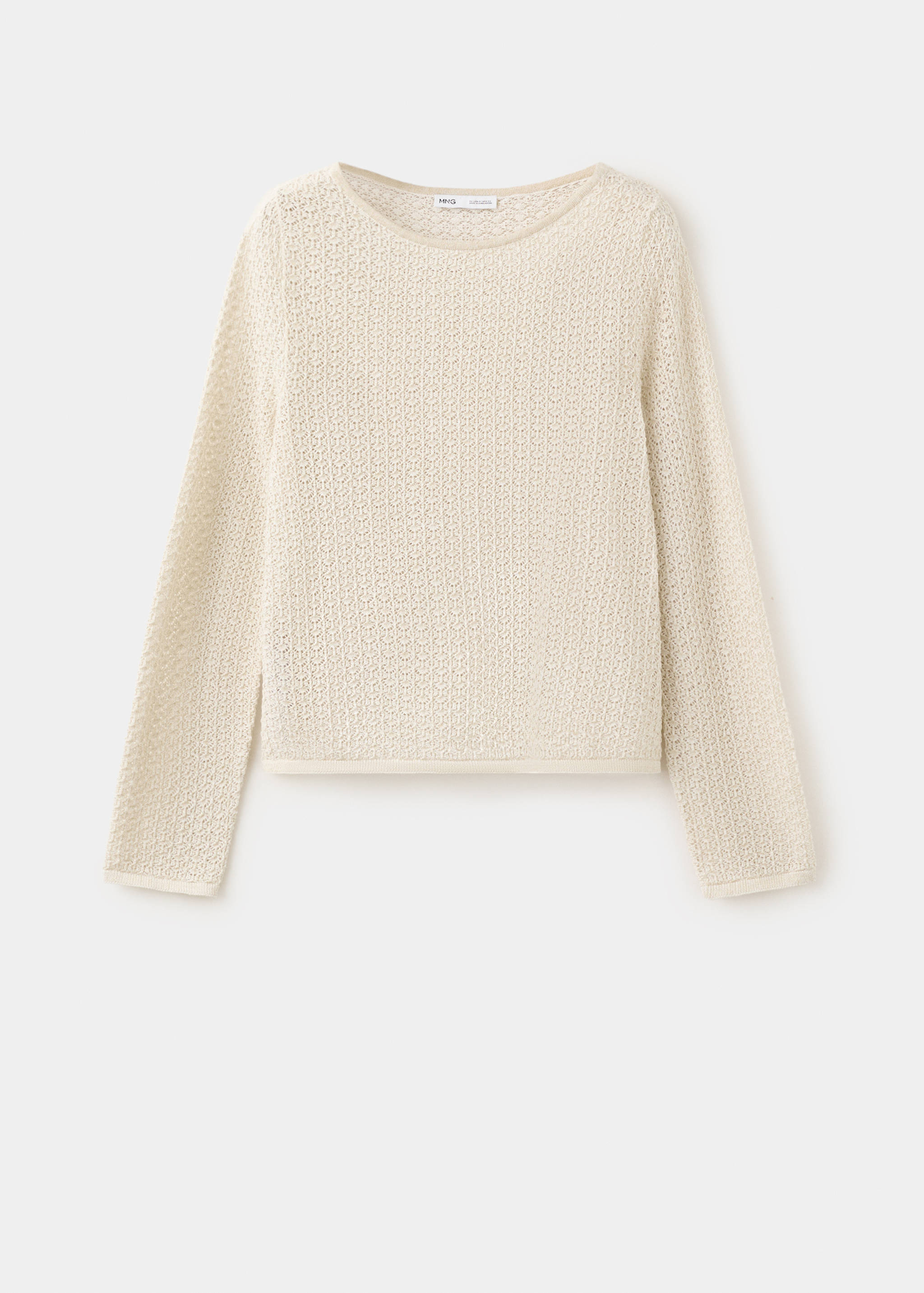 Openwork lurex knit sweater - Article without model