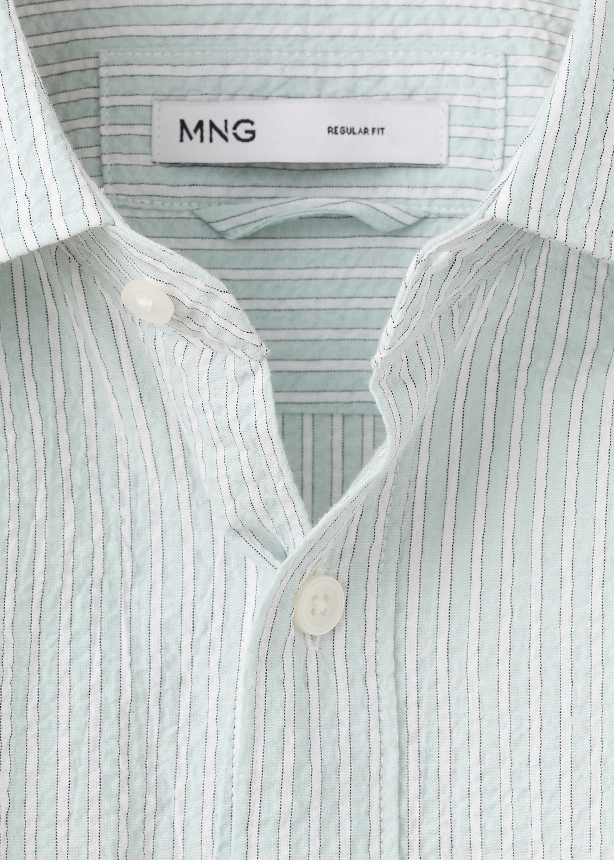 Camisa seersucker textura rayas - Detalle del artículo 8