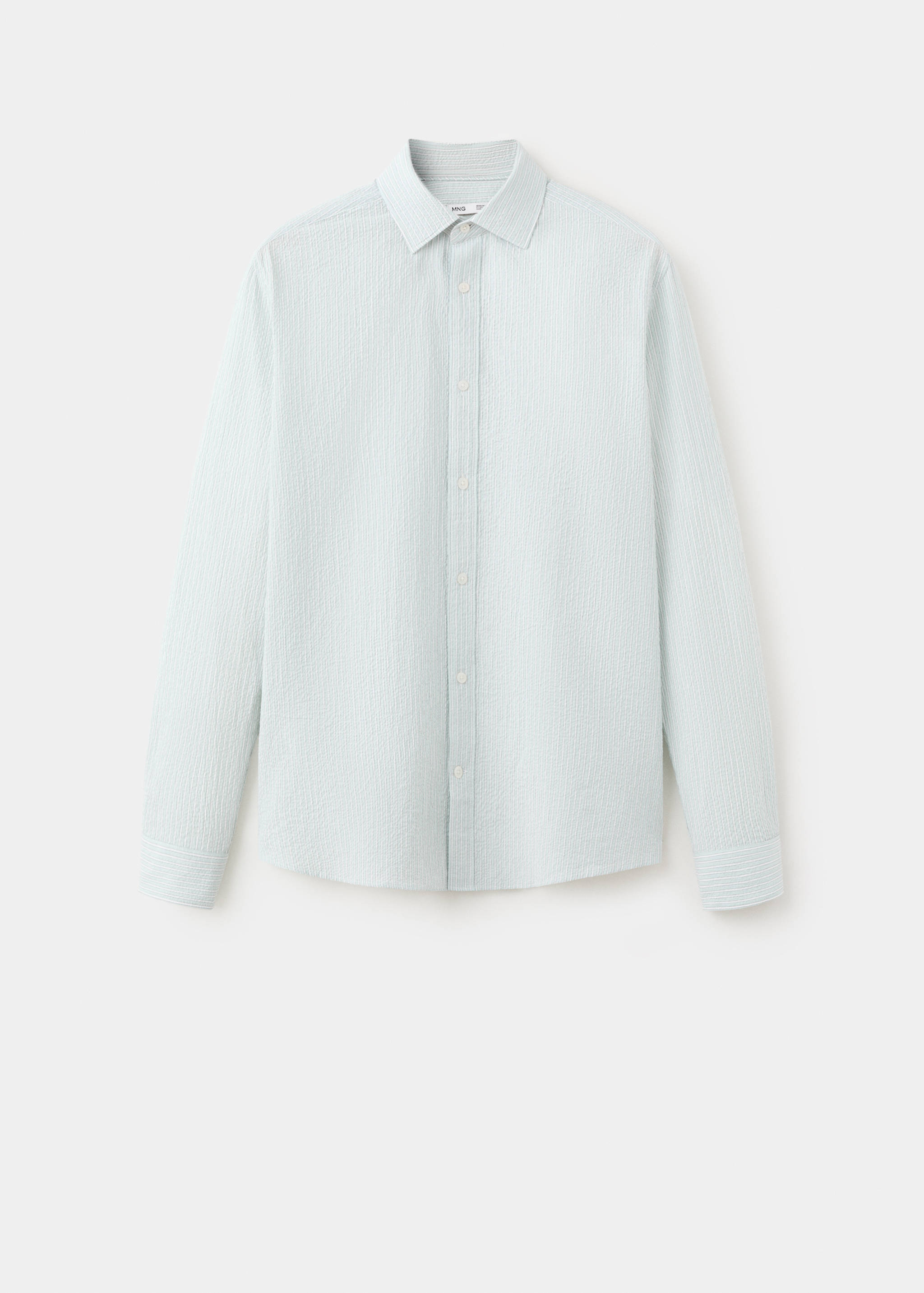 Camisa seersucker textura rayas - Artículo sin modelo