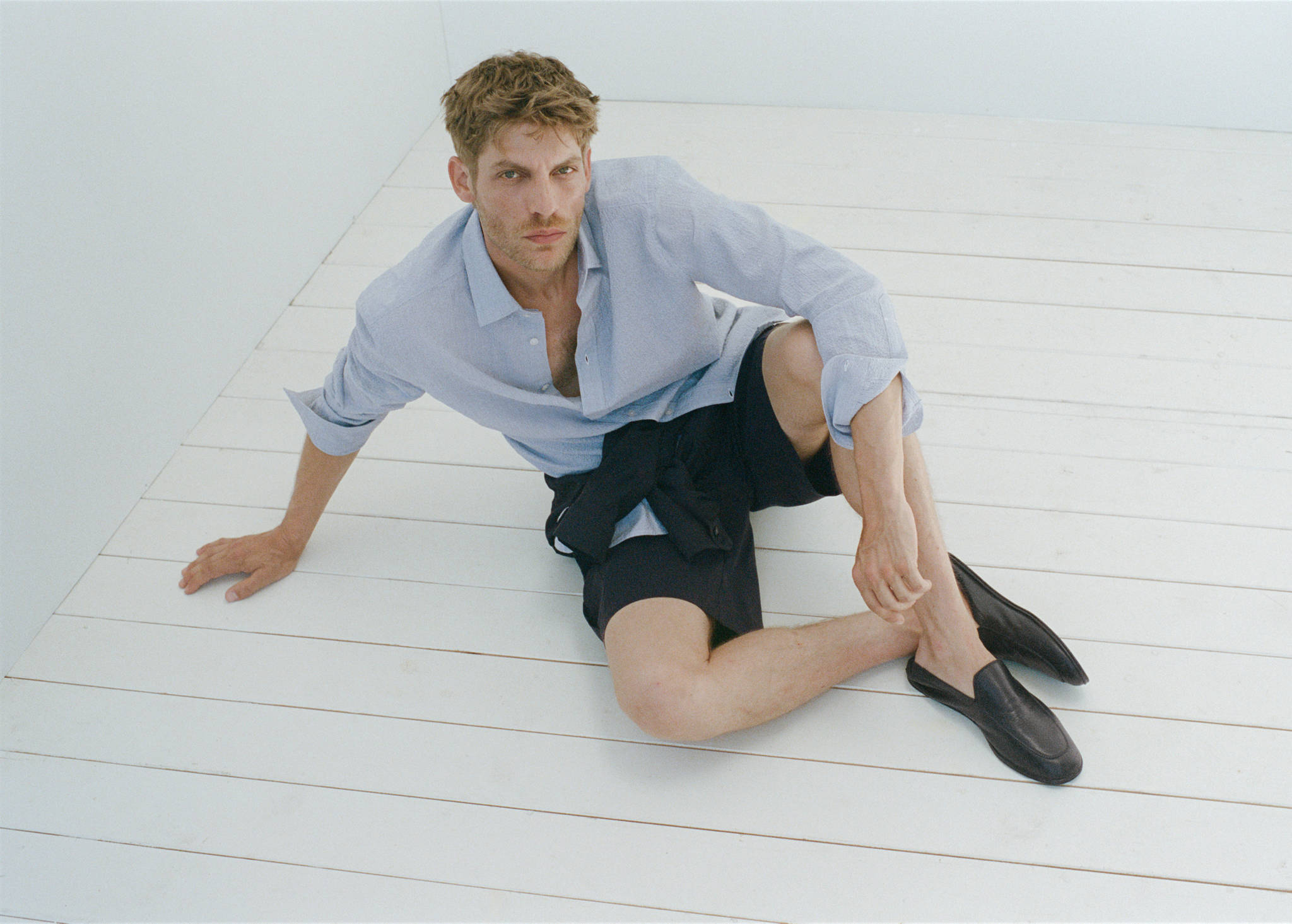 Seersucker striped texture shirt - Panoramic plane