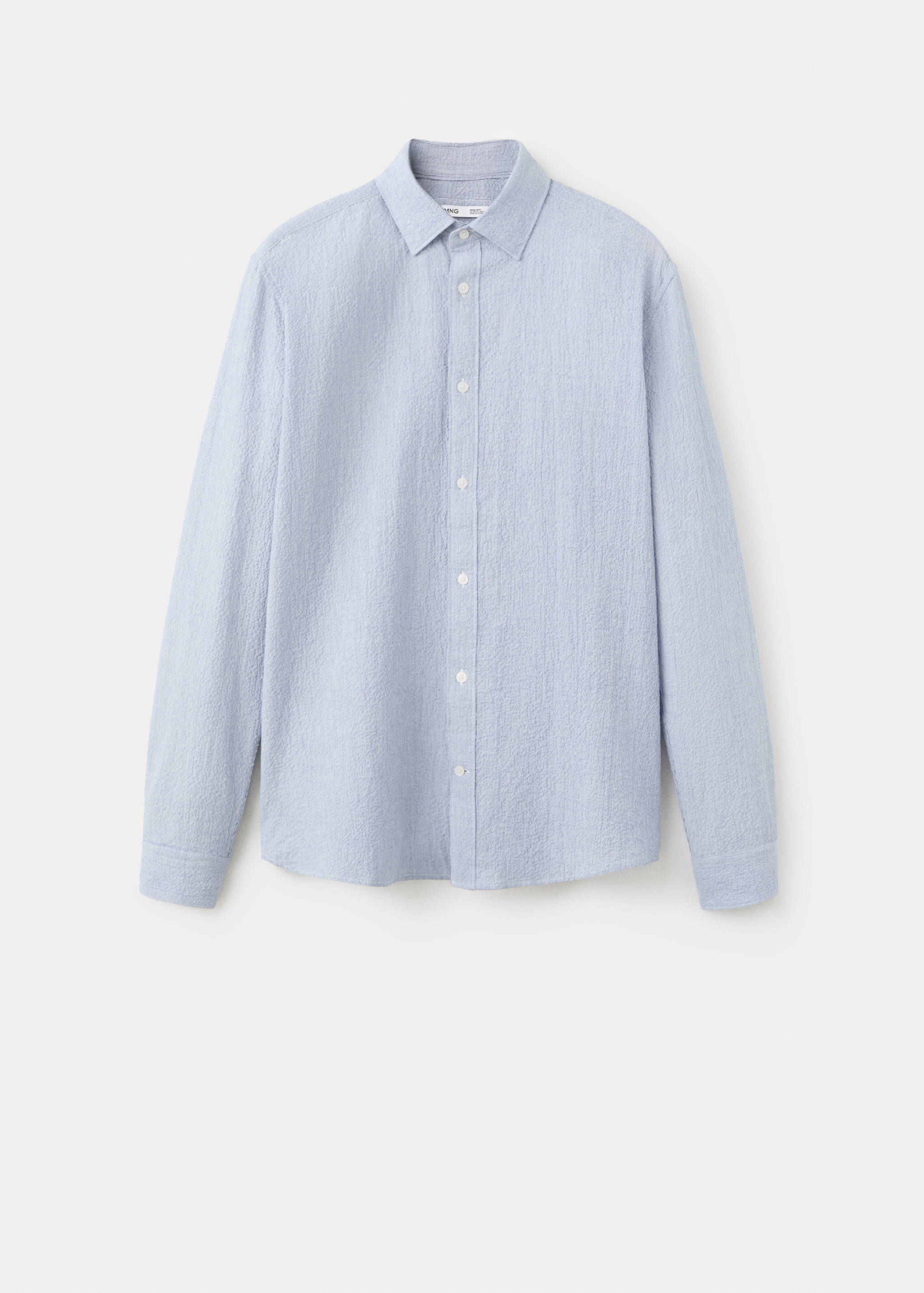 Camisa seersucker textura rayas - Artículo sin modelo