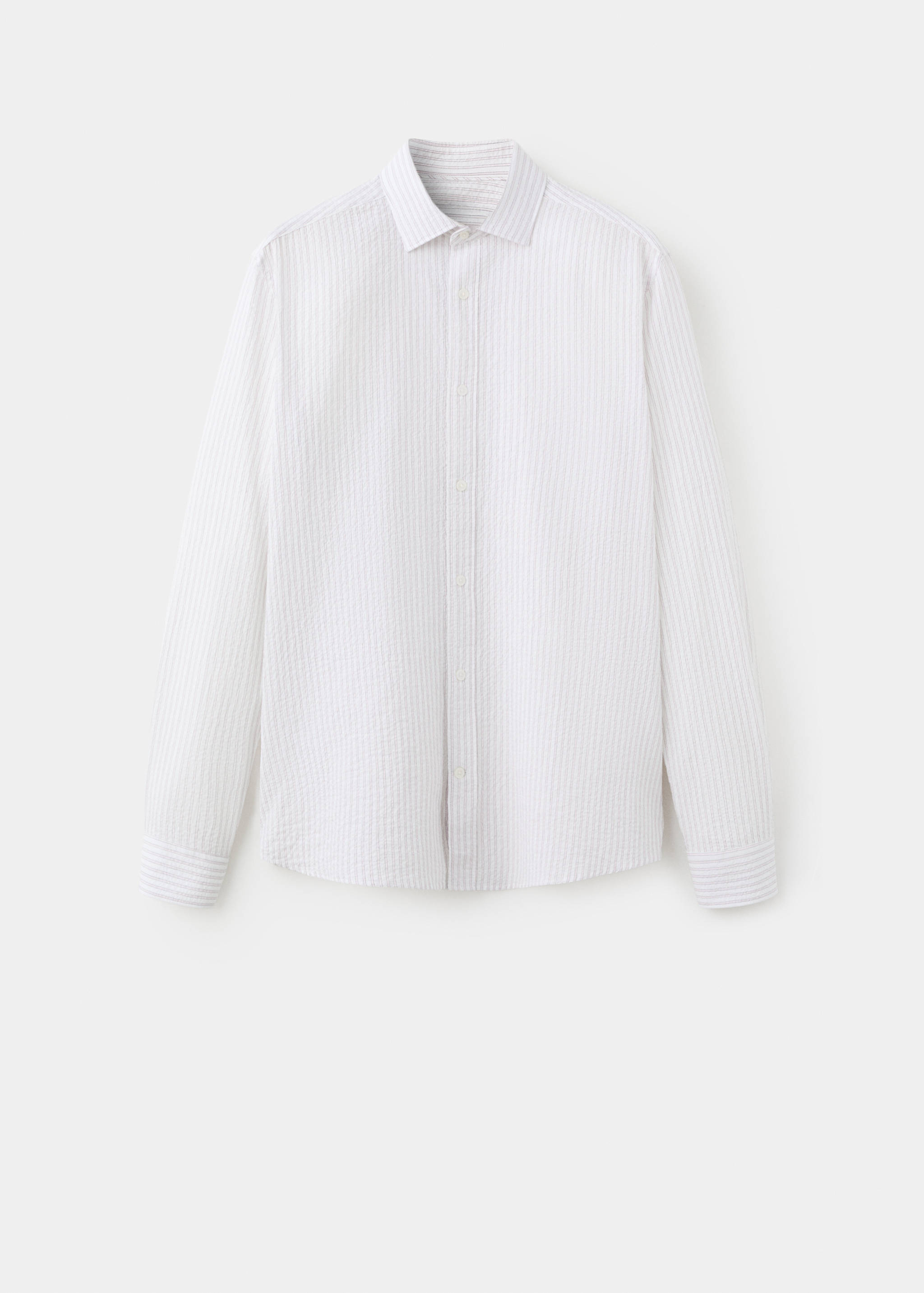 Camisa seersucker textura rayas - Artículo sin modelo