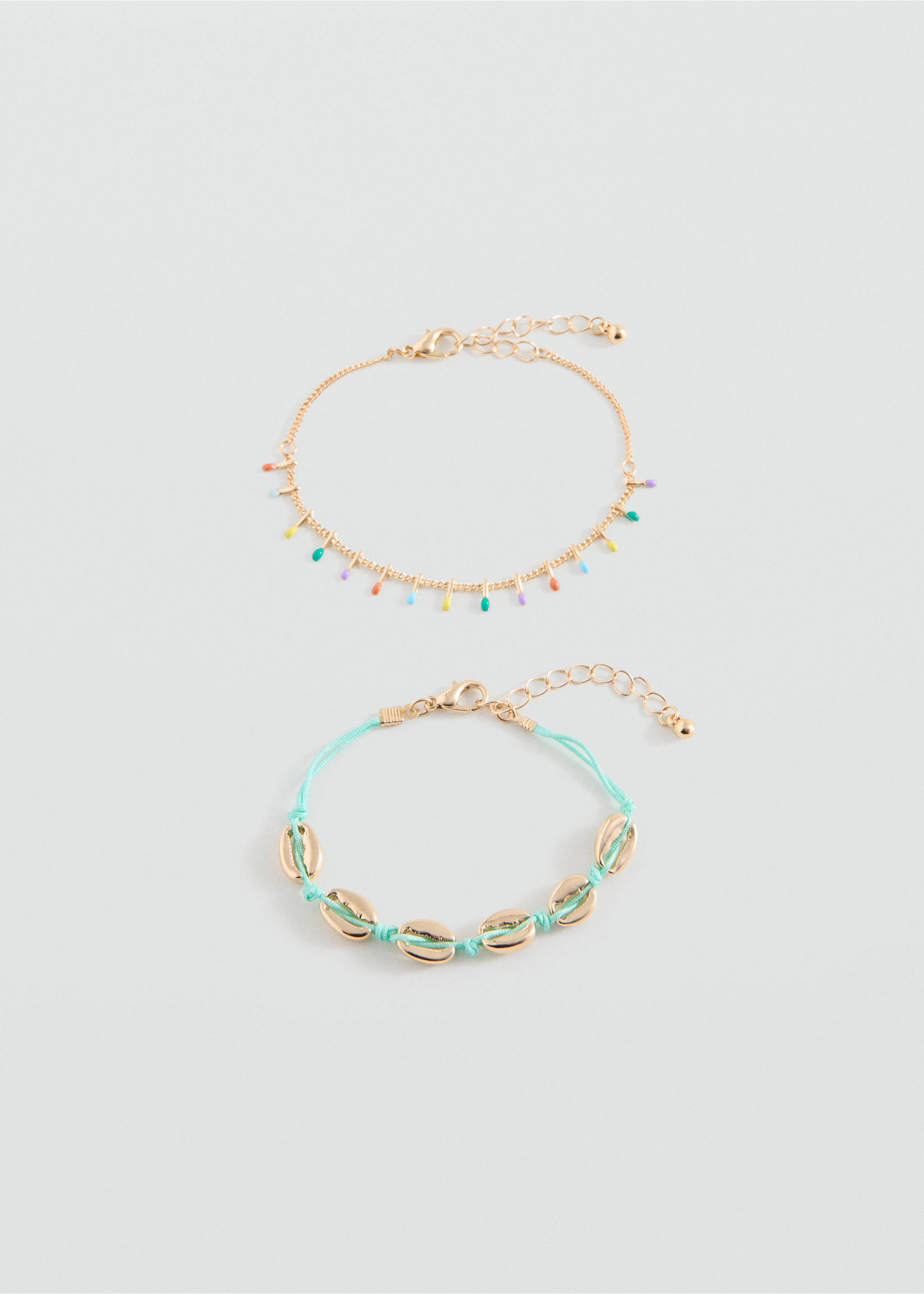 2-pack combined anklets - Article without model, Aqua Green. Ref: 37051354-00.