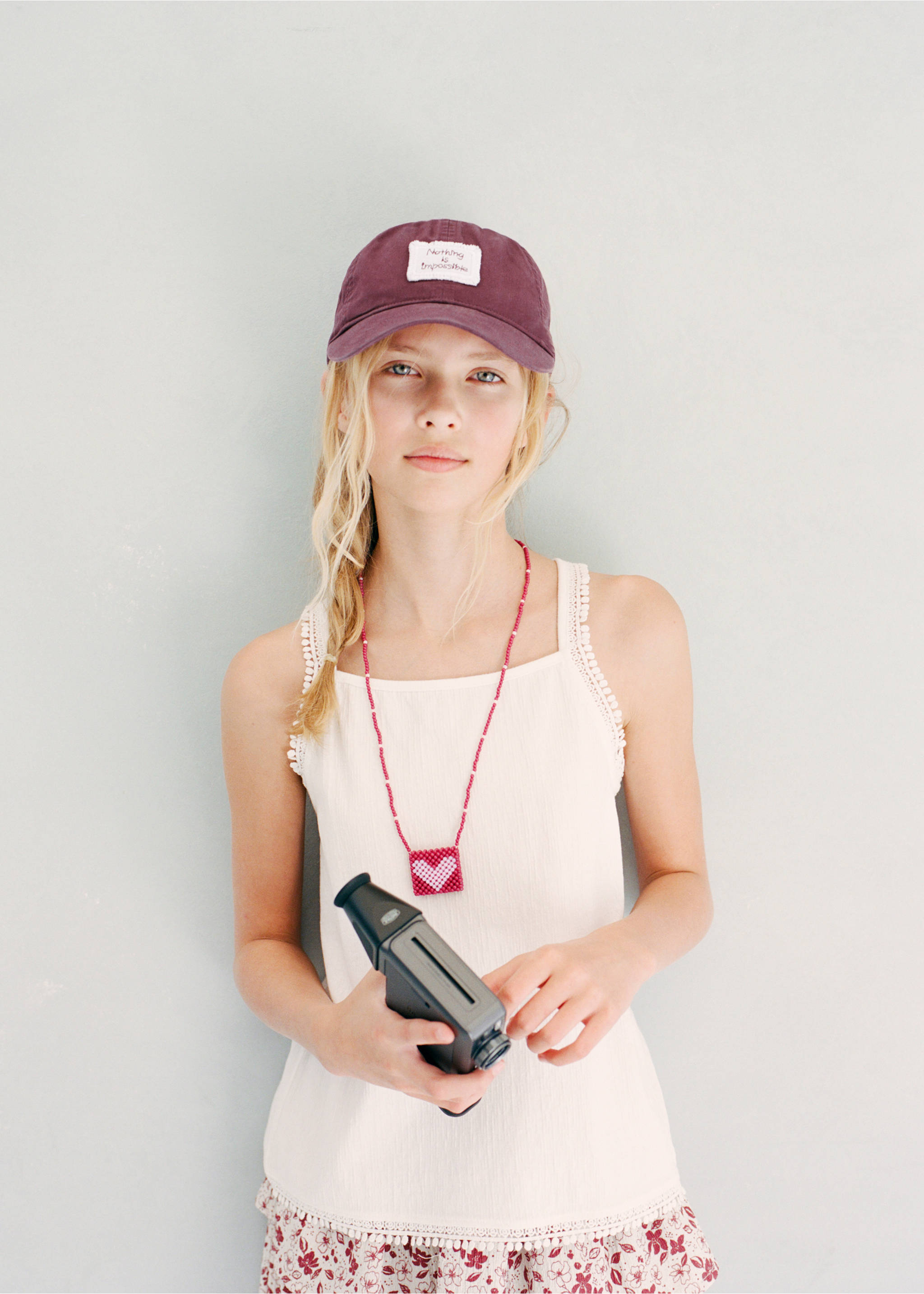 Sleeveless tank with embroidered details - General plane, Off White. Ref: 37051355-00.
