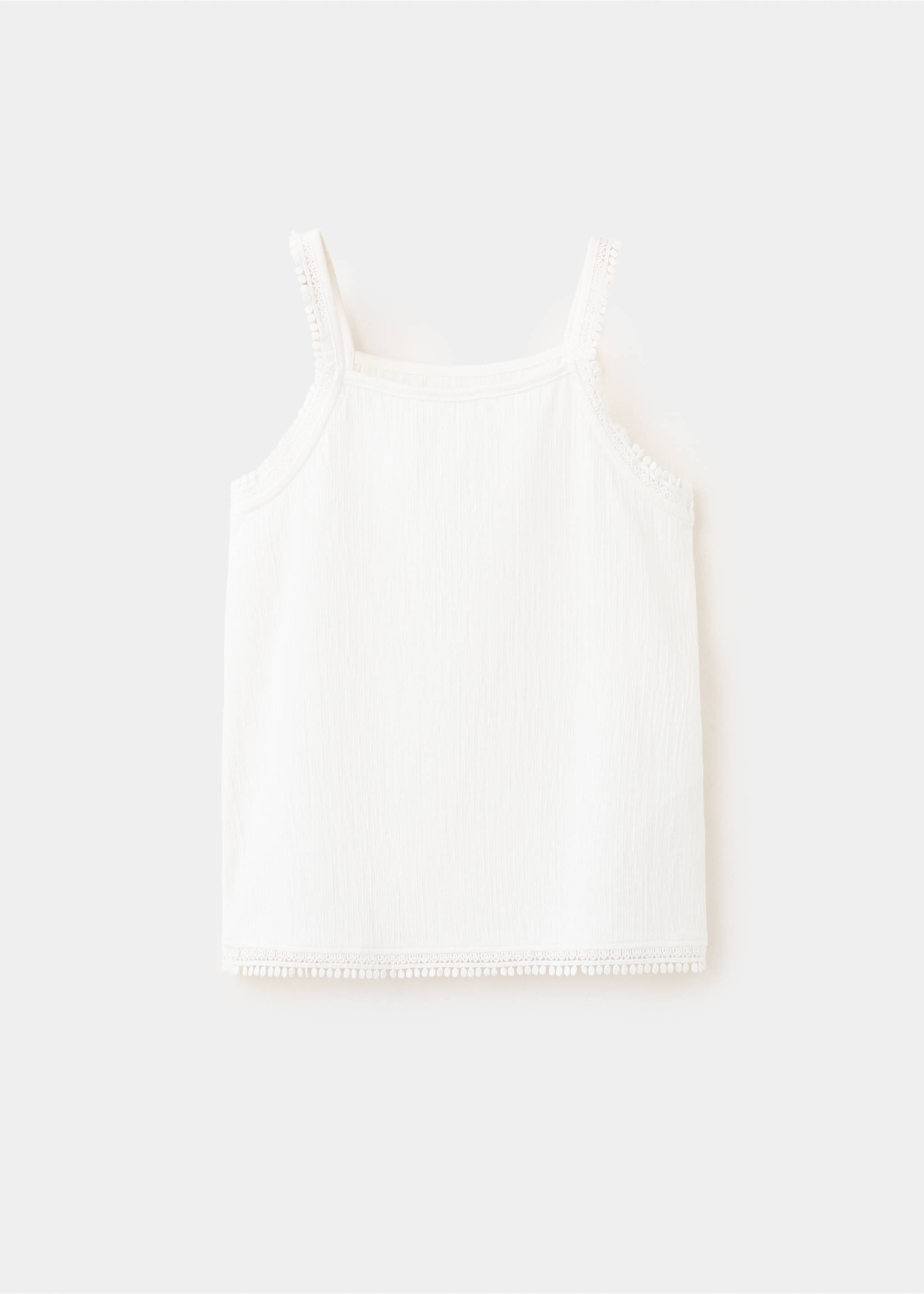 Sleeveless vest with embroidered details - Reverse of the article, Off White. Ref: 37051355-00.
