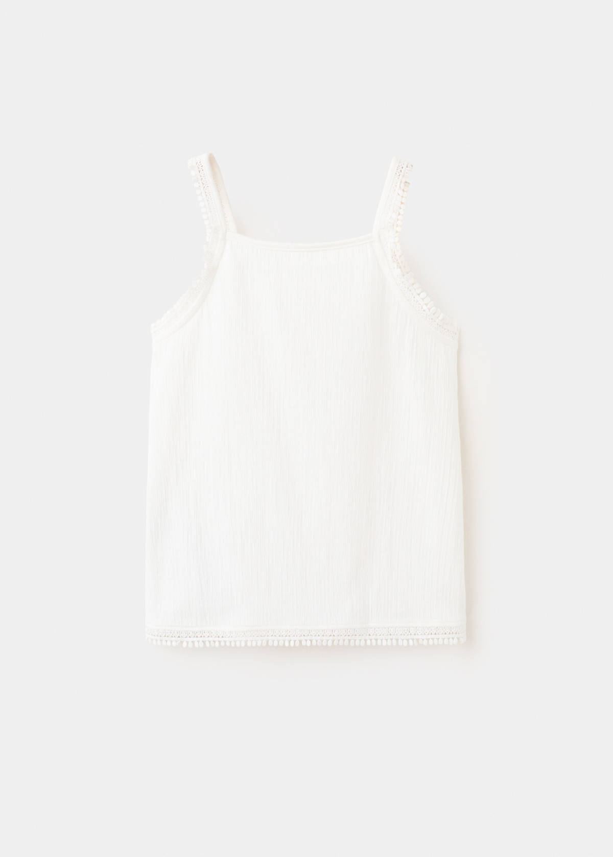 Sleeveless vest with embroidered details — Off White
