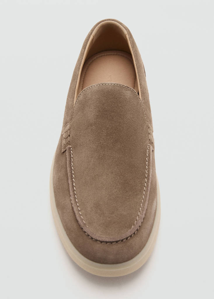 Split leather shoes — Light/Pastel Brown