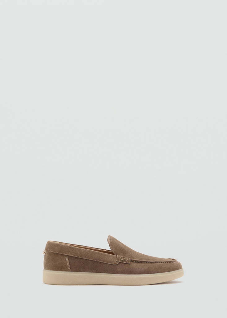 Split leather shoes — Light/Pastel Brown