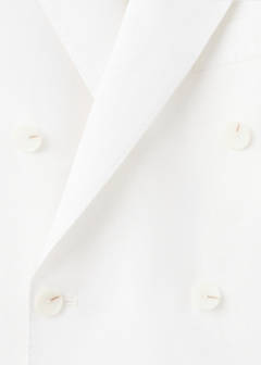 Double-breasted blazer in lyocell-linen mix — White 9