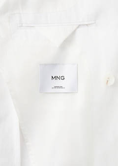 Double-breasted blazer in lyocell-linen mix — White 10