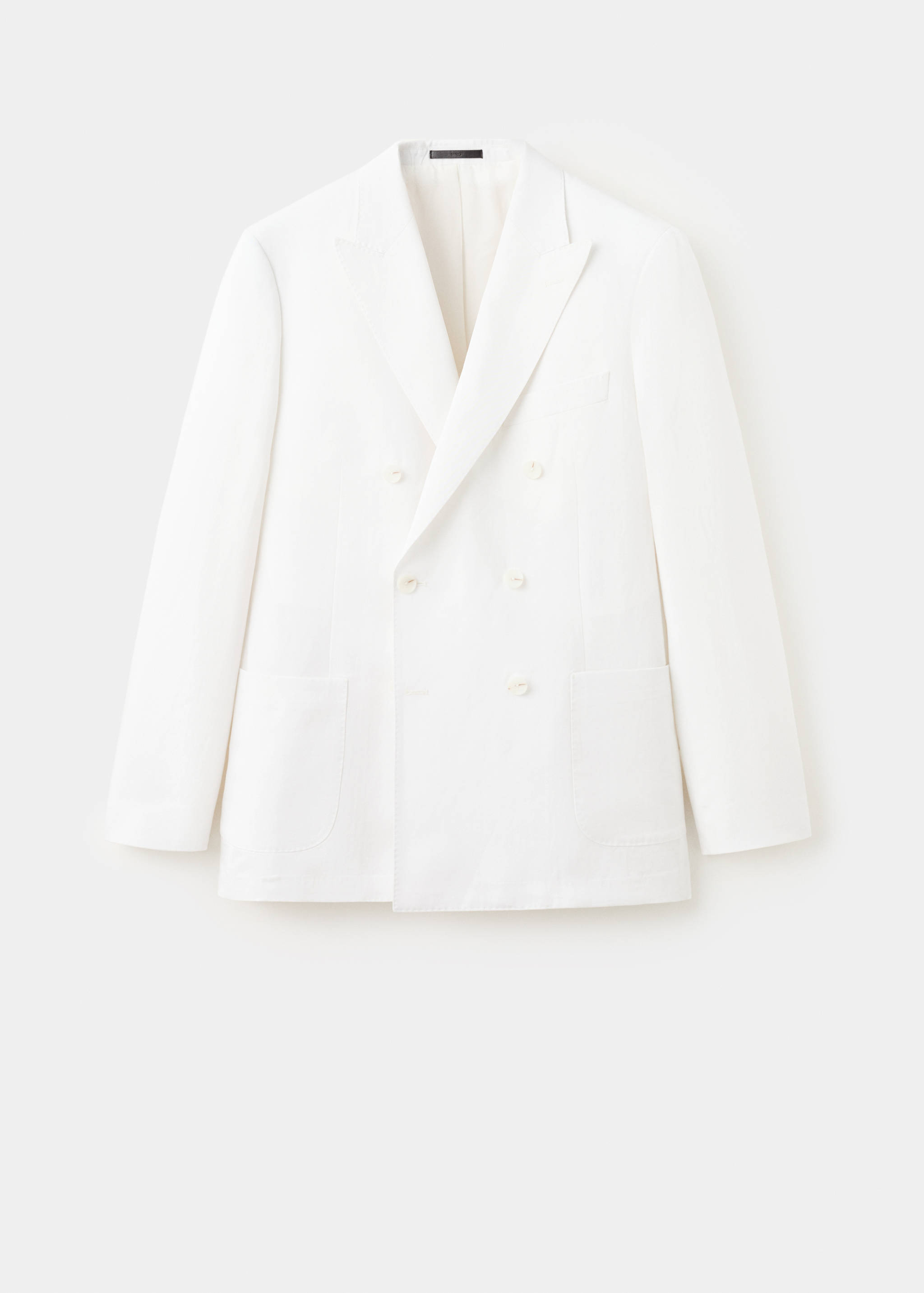 Double-breasted Lyocell-linen suit blazer - Article without model