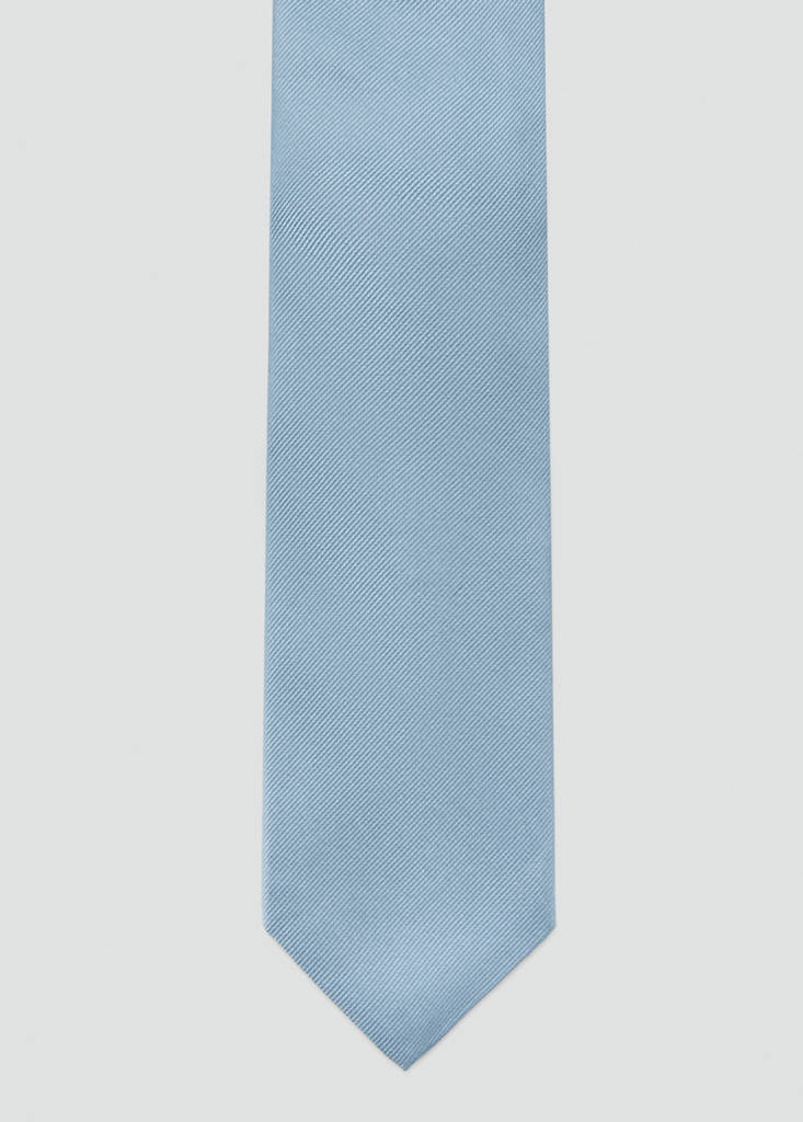 Plain silk tie — Sky Blue