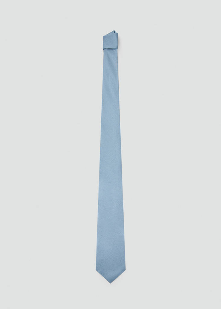 Plain silk tie — Sky Blue
