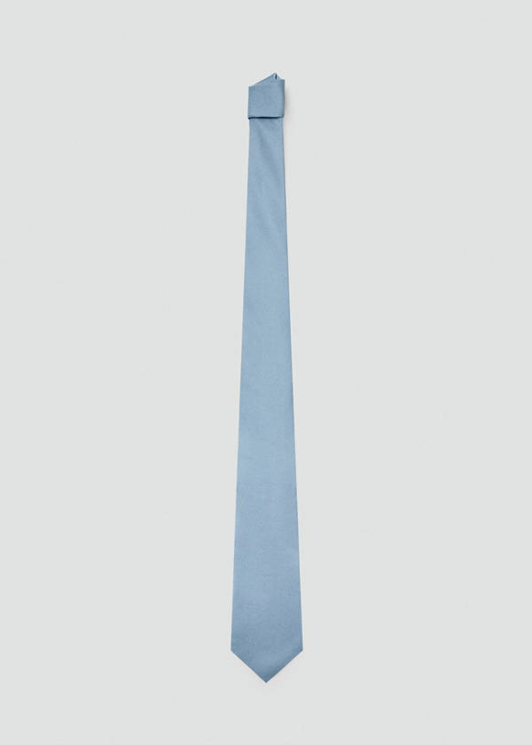 Plain silk tie — Sky Blue