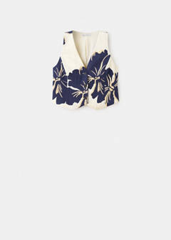 Floral print lyocell gilet — Off White 6