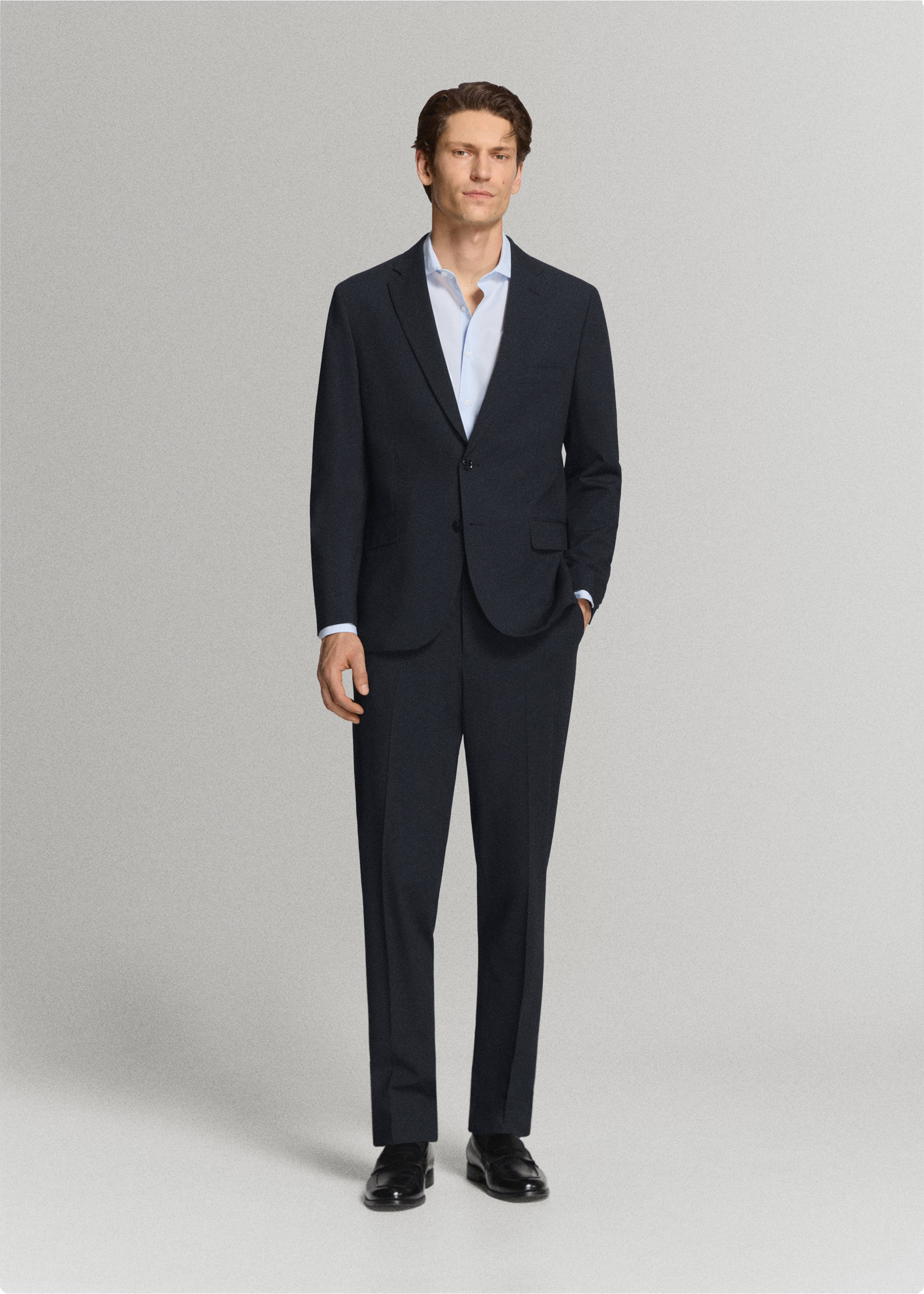 Blazer London regular fit - Plano geral, Azul-marinho. Ref: 37051362-00.
