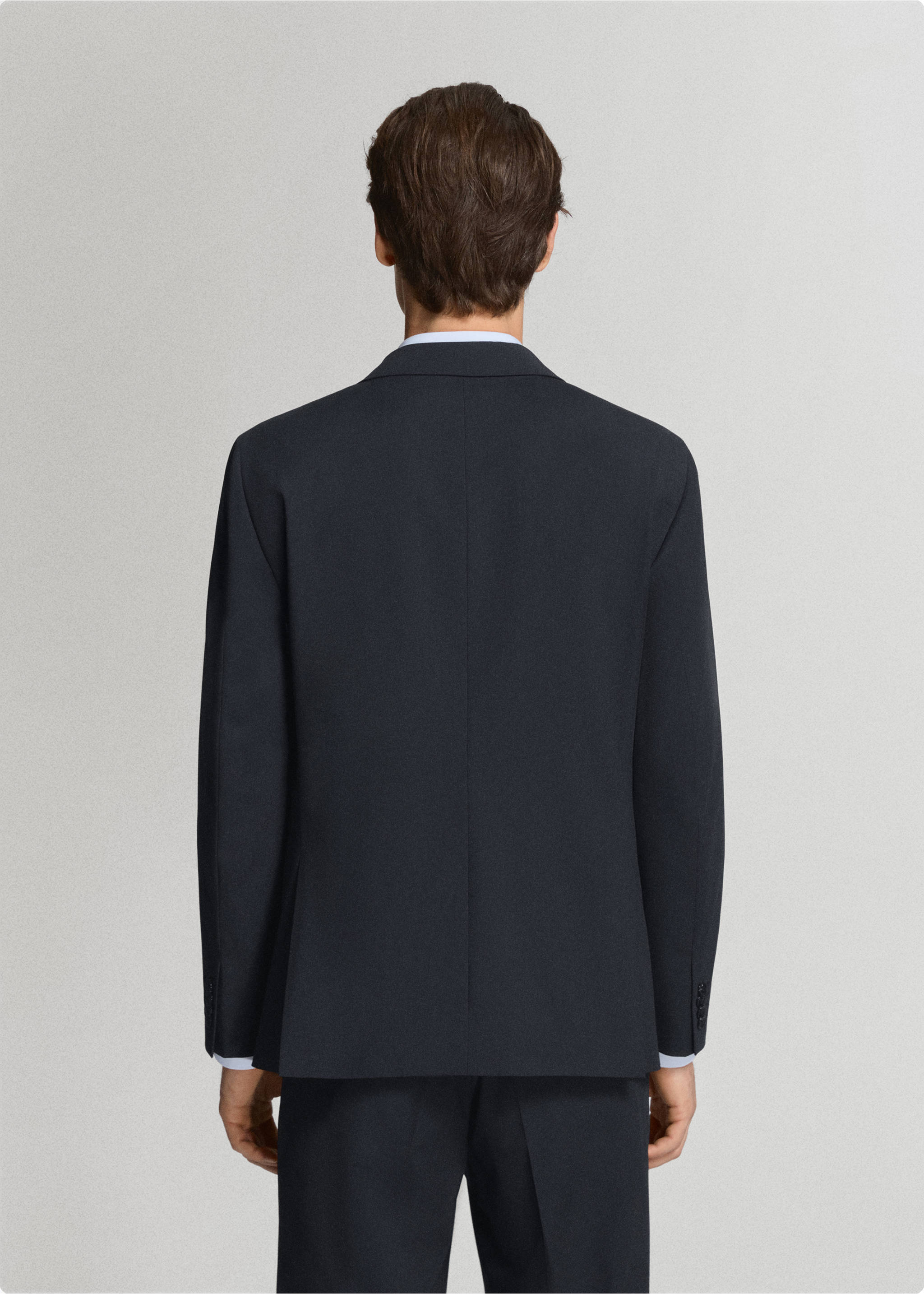 Blazer London regular fit - Verso do artigo, Azul-marinho. Ref: 37051362-00.