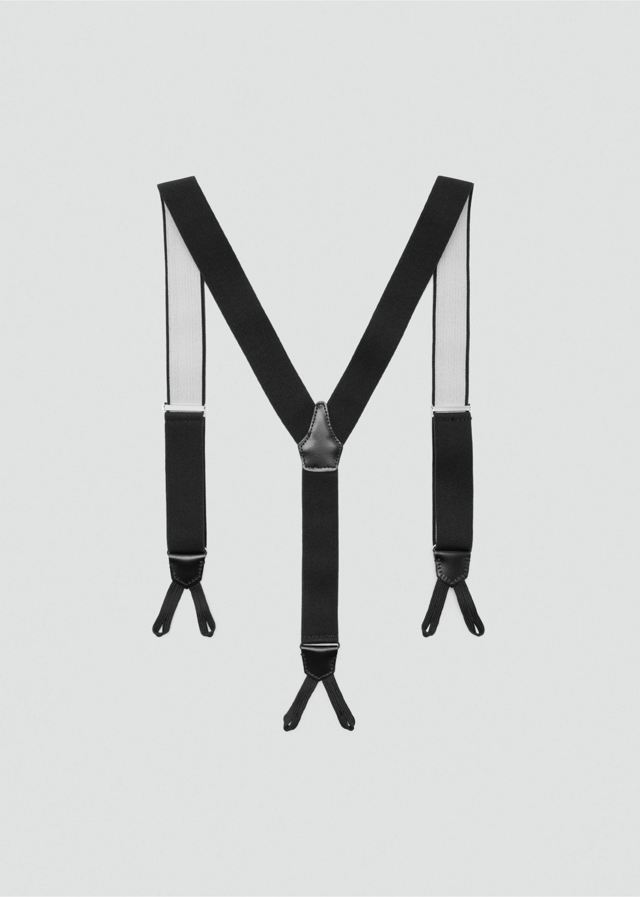 Adjustable elastic braces - Article without model, Black. Ref: 37051363-00.