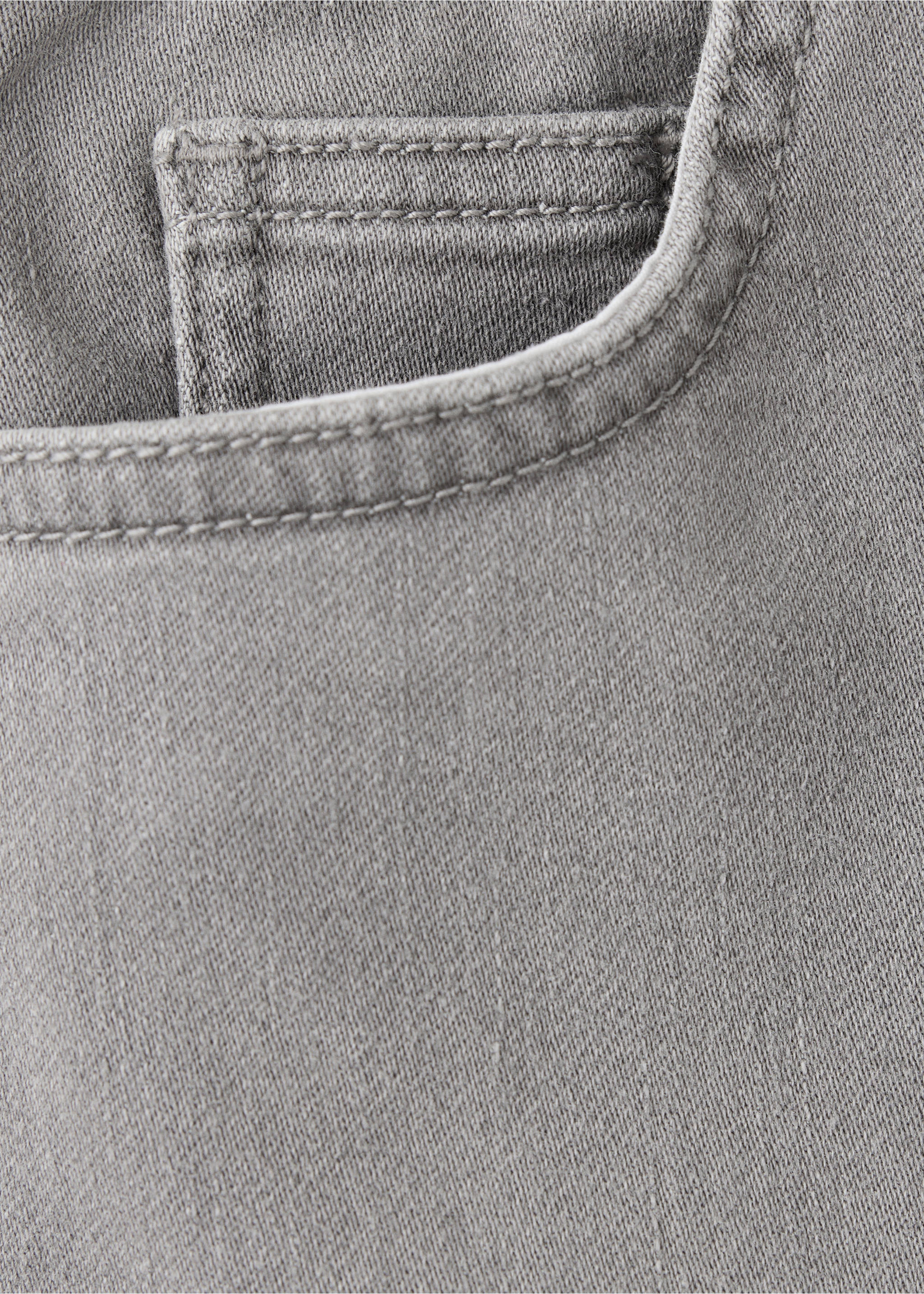Bermudas vaqueras cintura elástica - Detalle del artículo 0, Gris. Ref: 37051364-00.