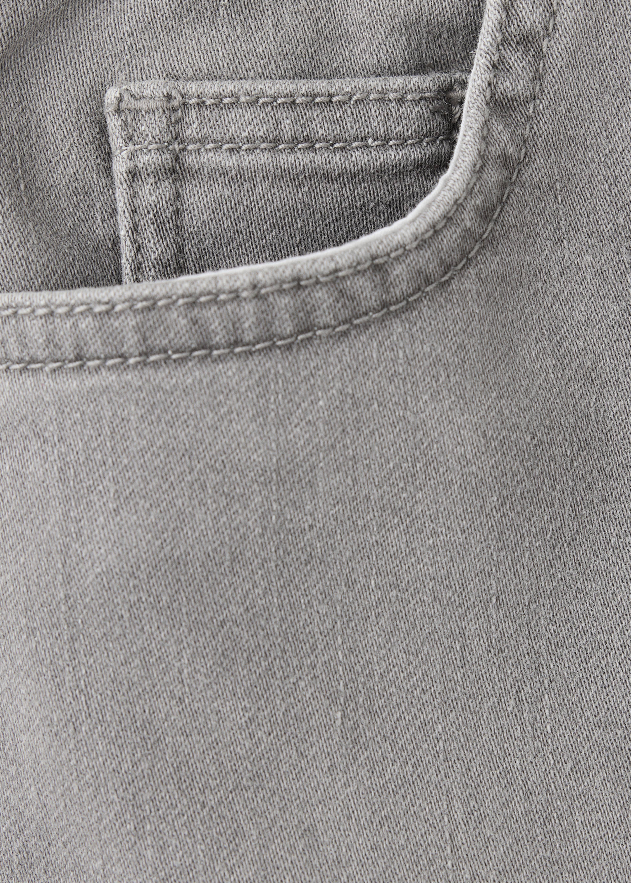 Elastic waist denim Bermuda shorts - Details of the article 0