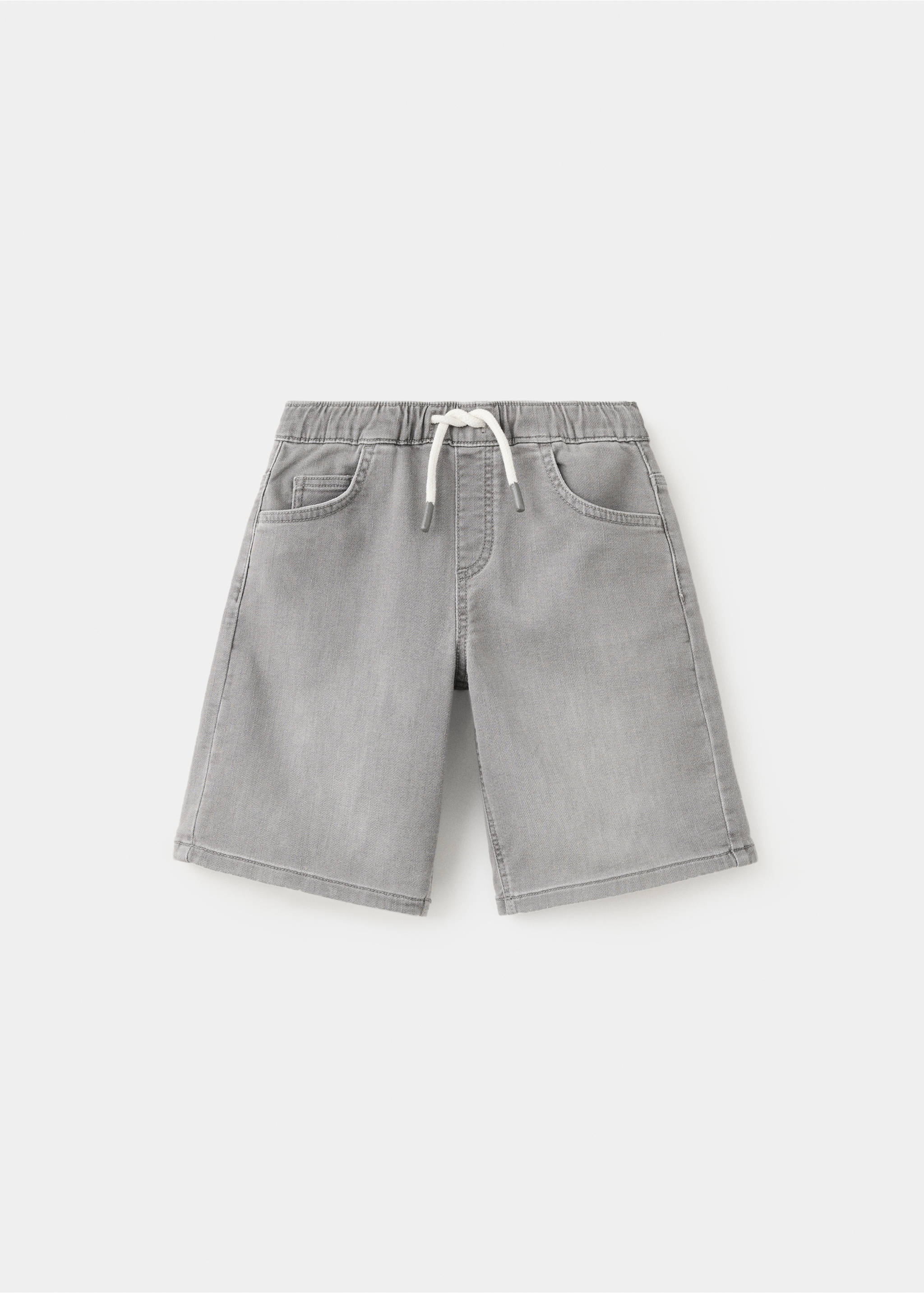 Bermudas vaqueras cintura elástica - Artículo sin modelo, Gris. Ref: 37051364-00.