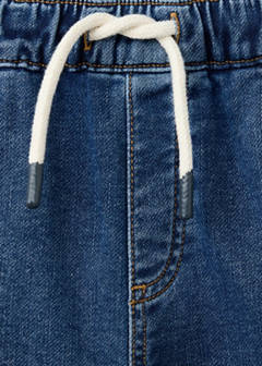 Elastic waist denim Bermuda shorts — Dark Blue 4