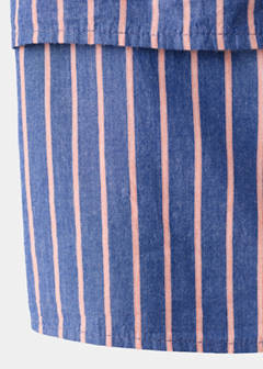 Striped cotton blouse — Blue 4