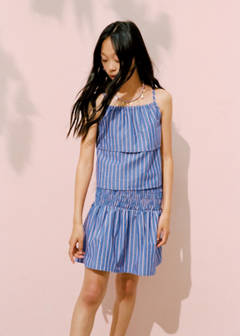 Striped cotton blouse — Blue 5