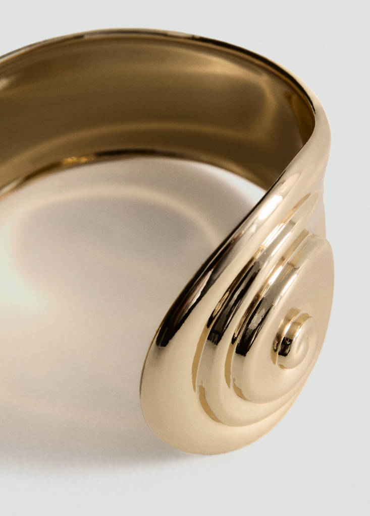 Spiral rigid bracelet — Gold