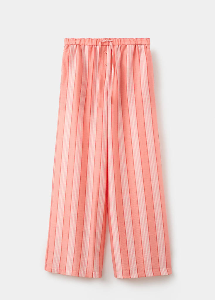 Straight striped trousers — Orange