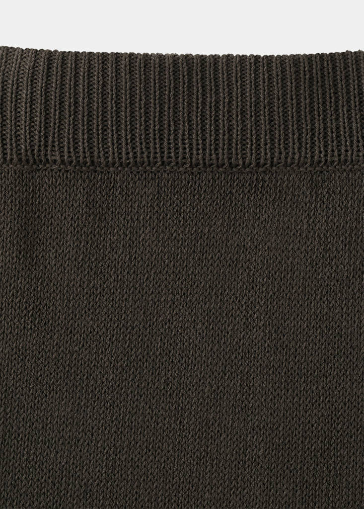 Scalloped hem crochet skirt — Chocolate