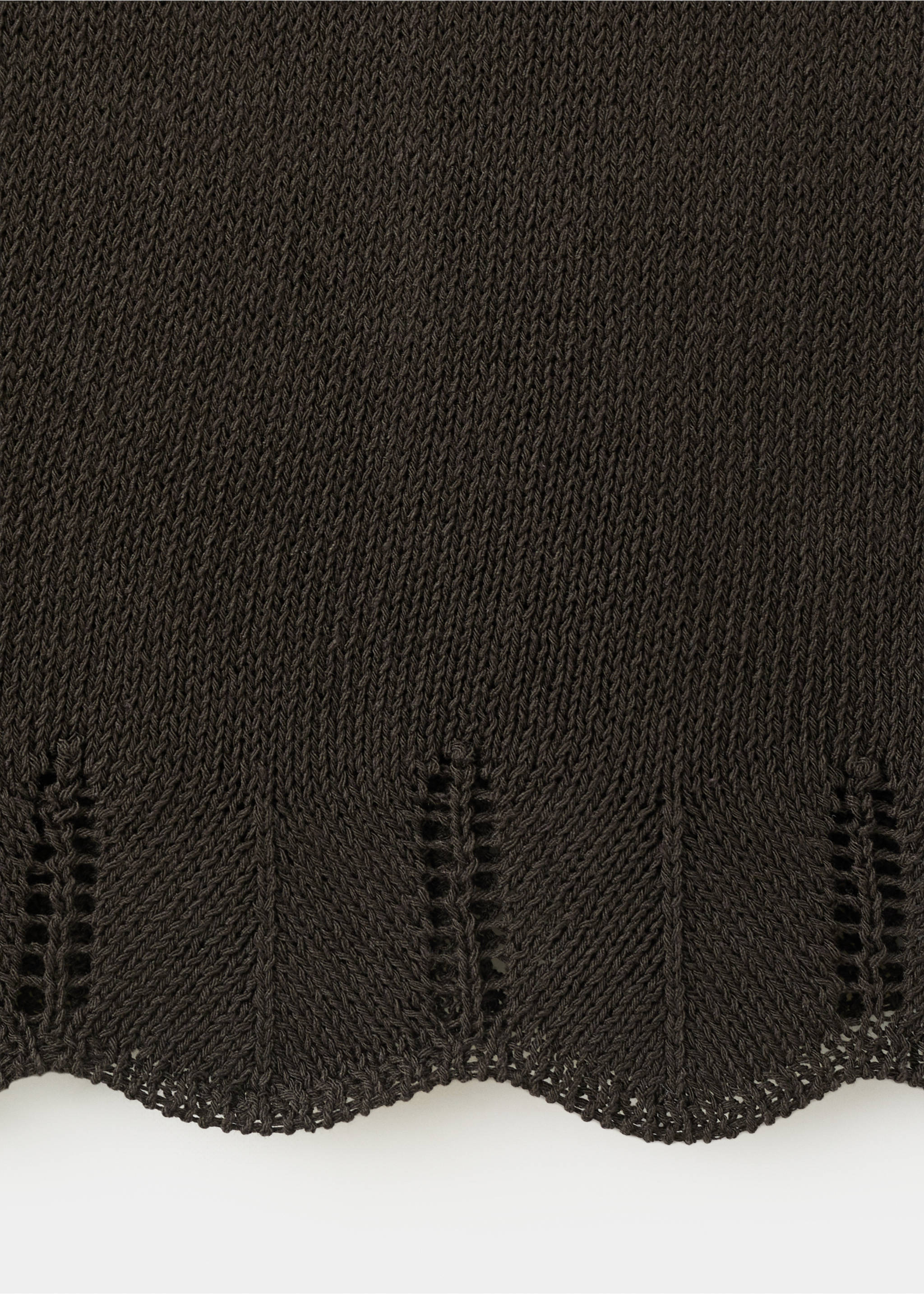 Jupe crochet à ourlet festonné - Détail de l'article 0, Chocolat. Ref: 37051368-00.