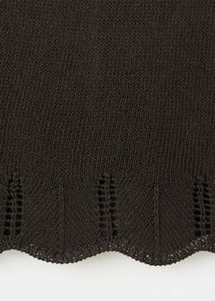 Scalloped hem crochet skirt — Chocolate 7