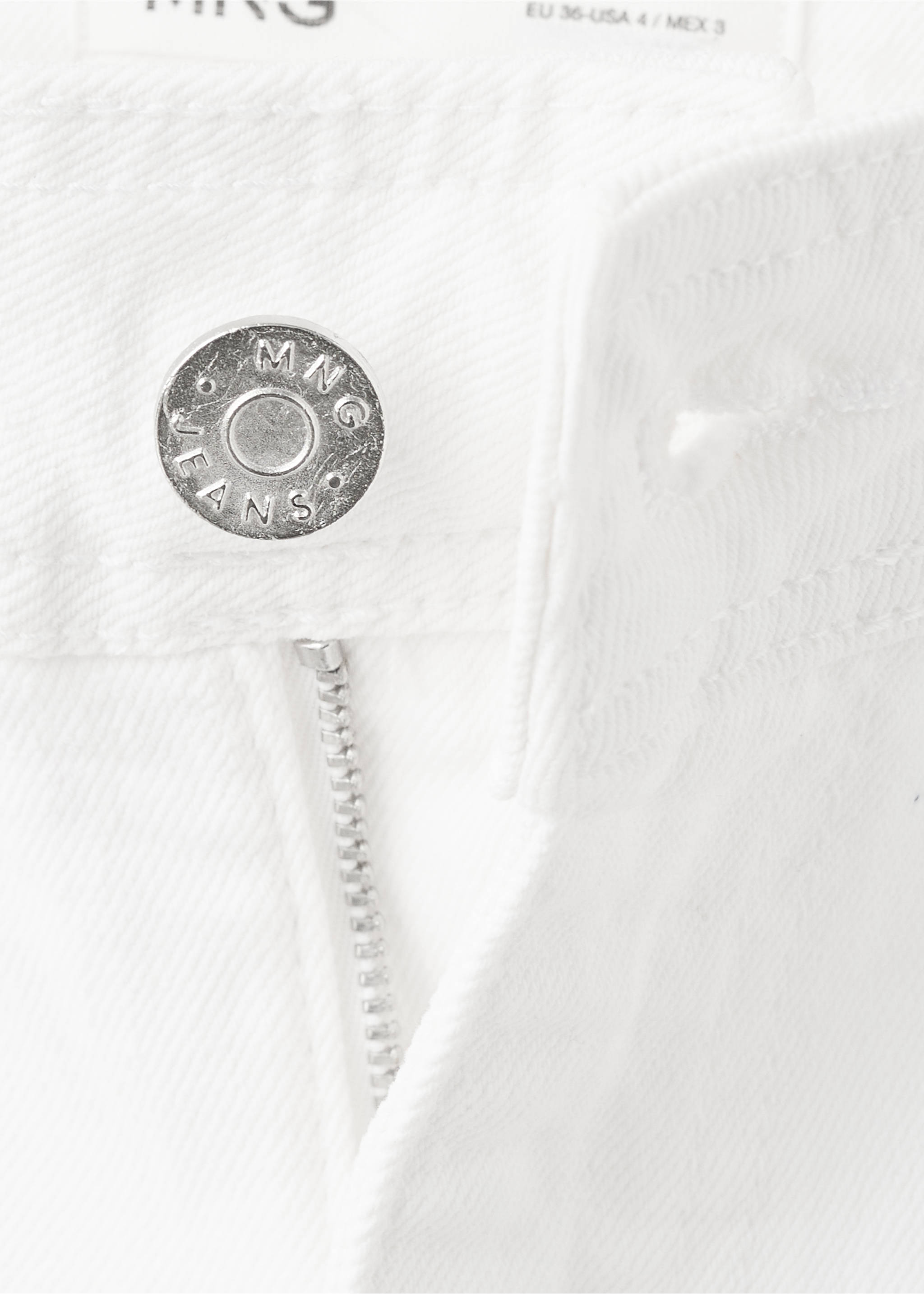 Jean style jupe-culotte Catherin taille haute - Détail de l'article 8, Blanc. Ref: 37051369-00.