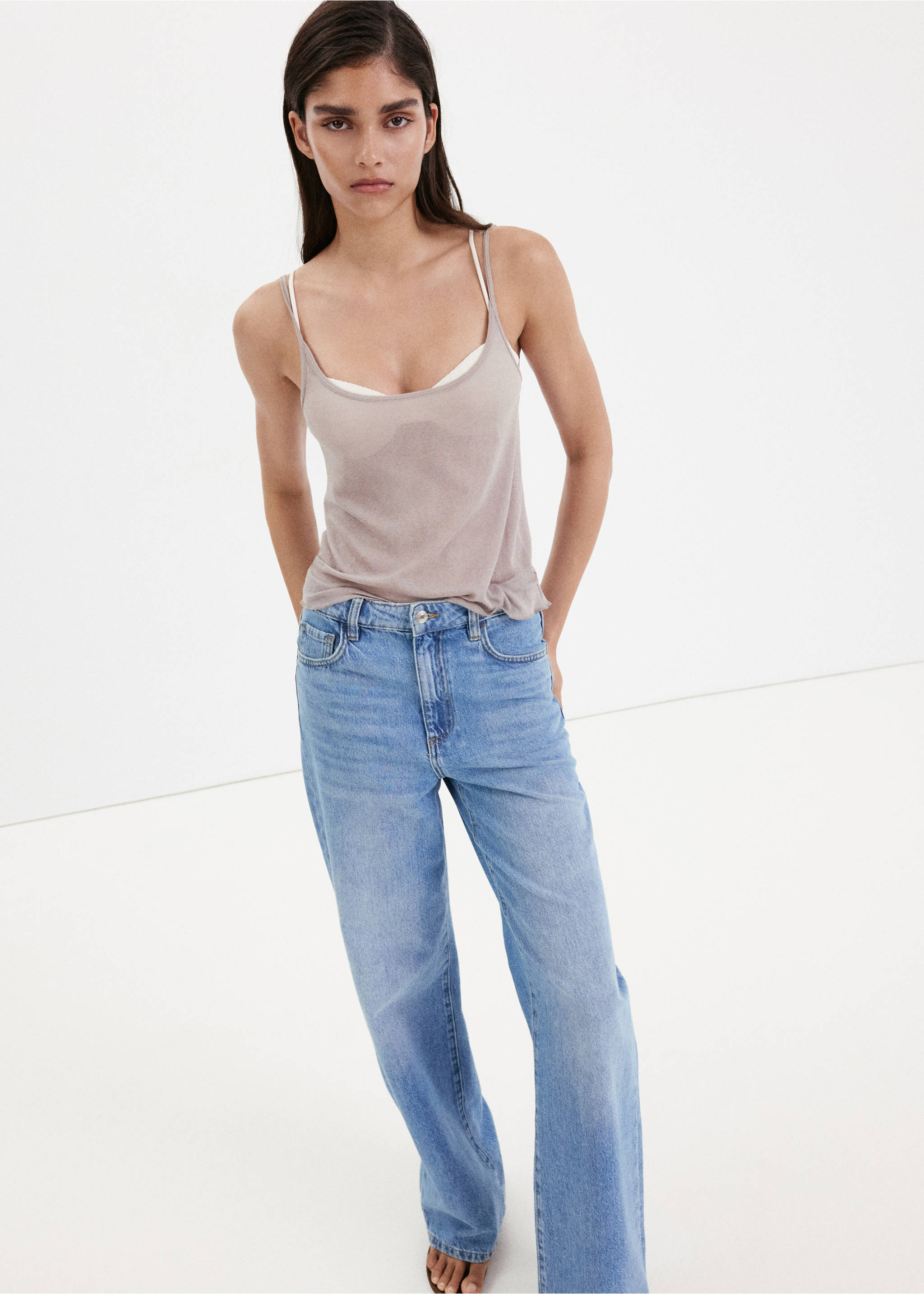 Jean Danila large taille haute - Plan moyen, Bleu moyen. Ref: 37051370-00.