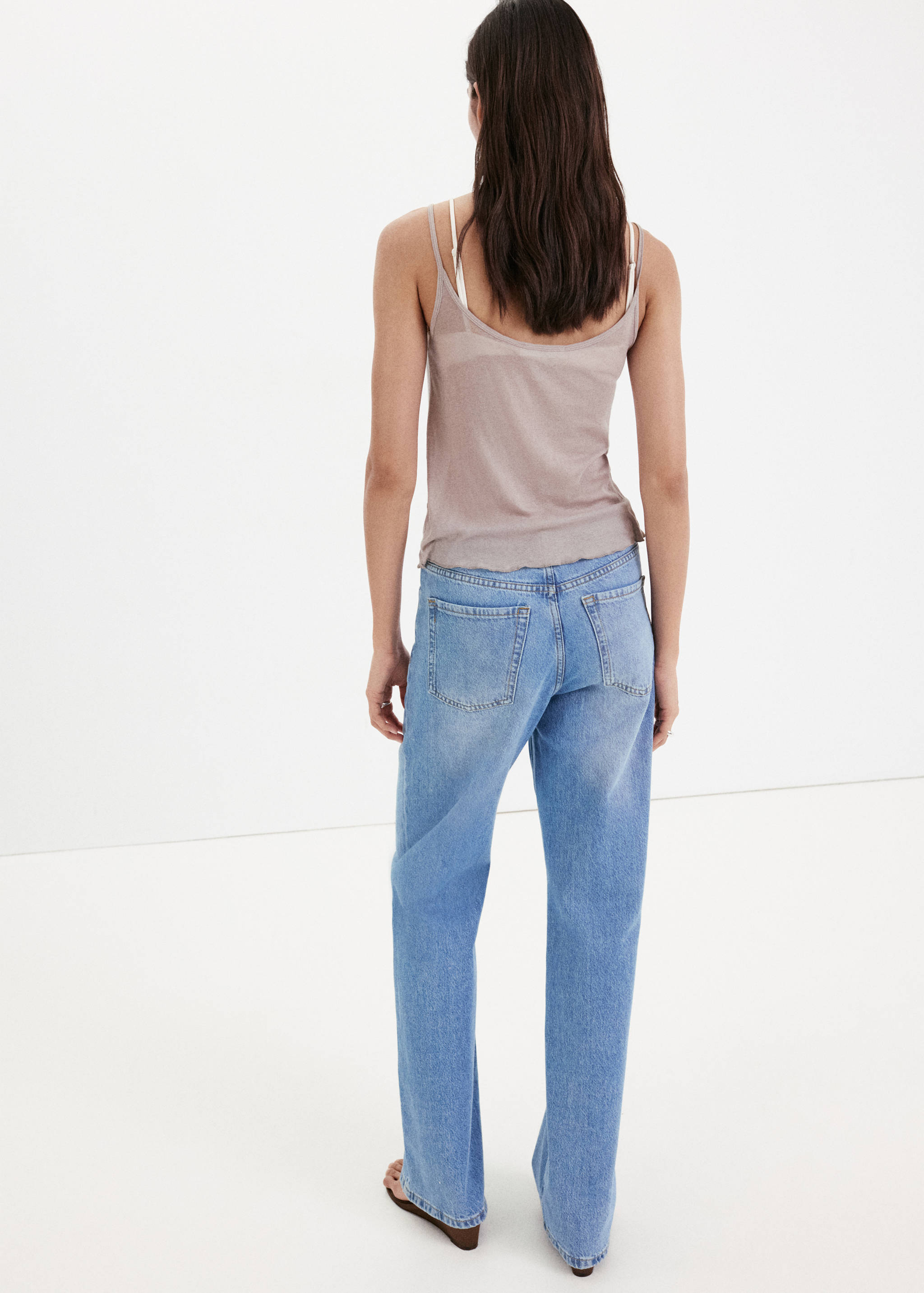 Jeans Danila wide leg tiro alto - Reverso del artículo