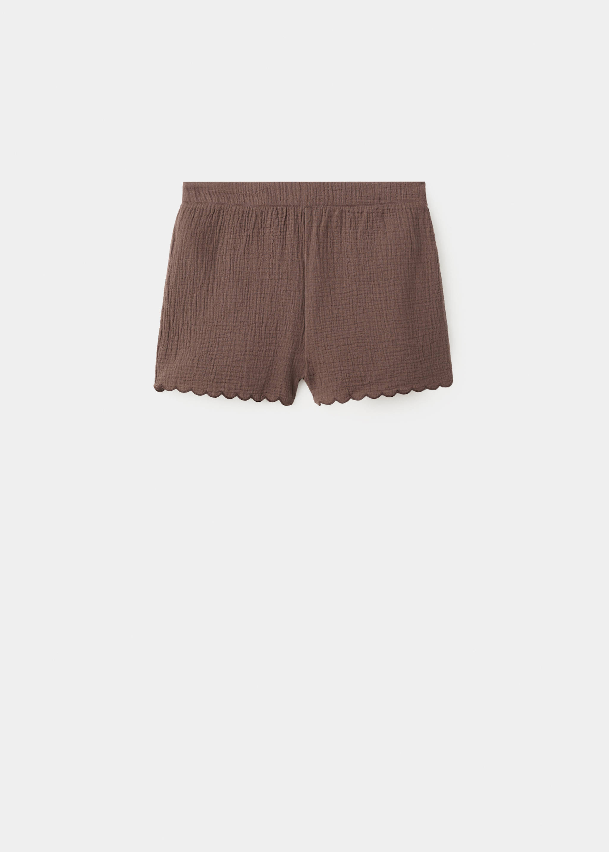 Cotton shorts with scalloped details - Article without model