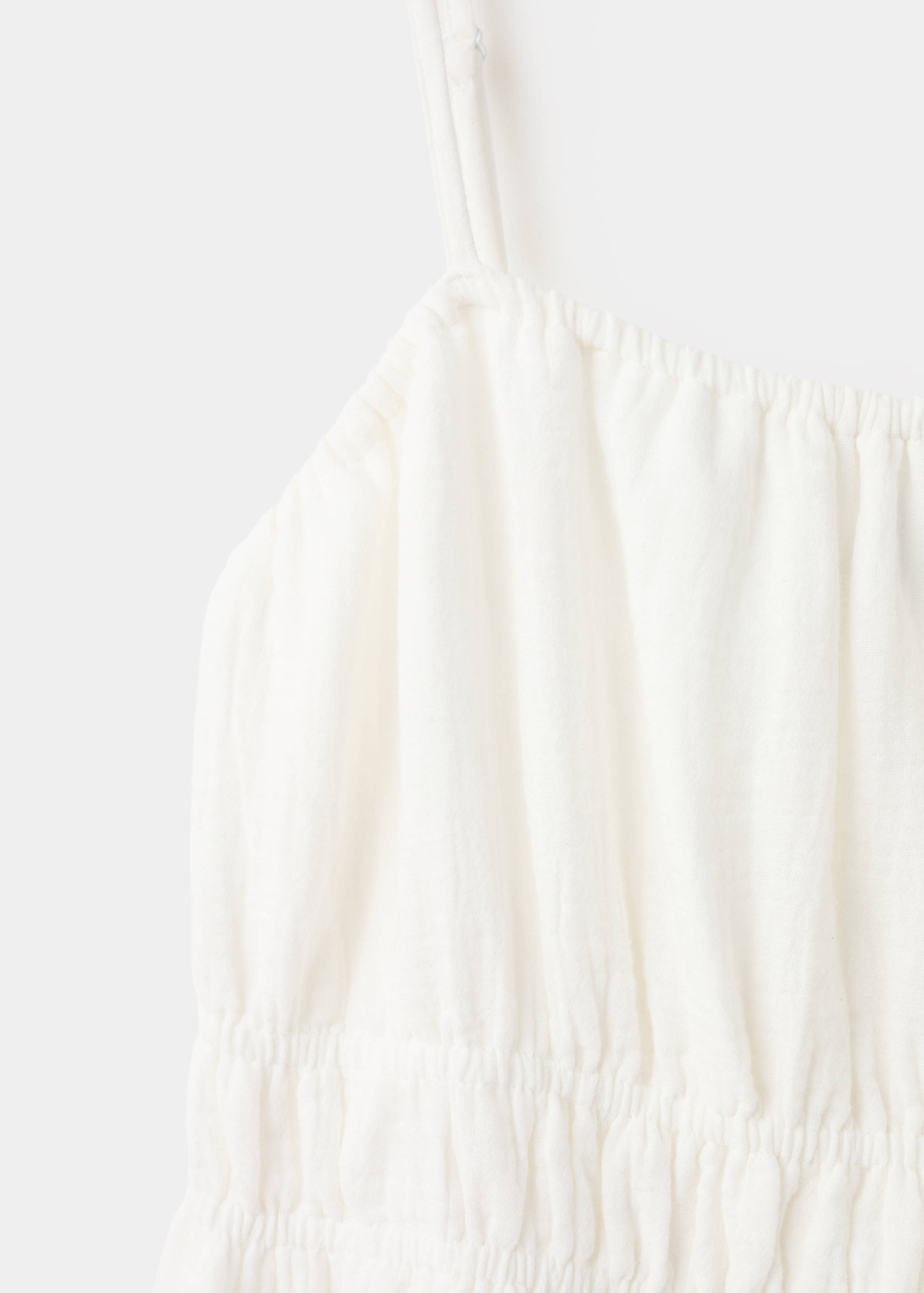100% cotton ruched long dress - Details of the article 8