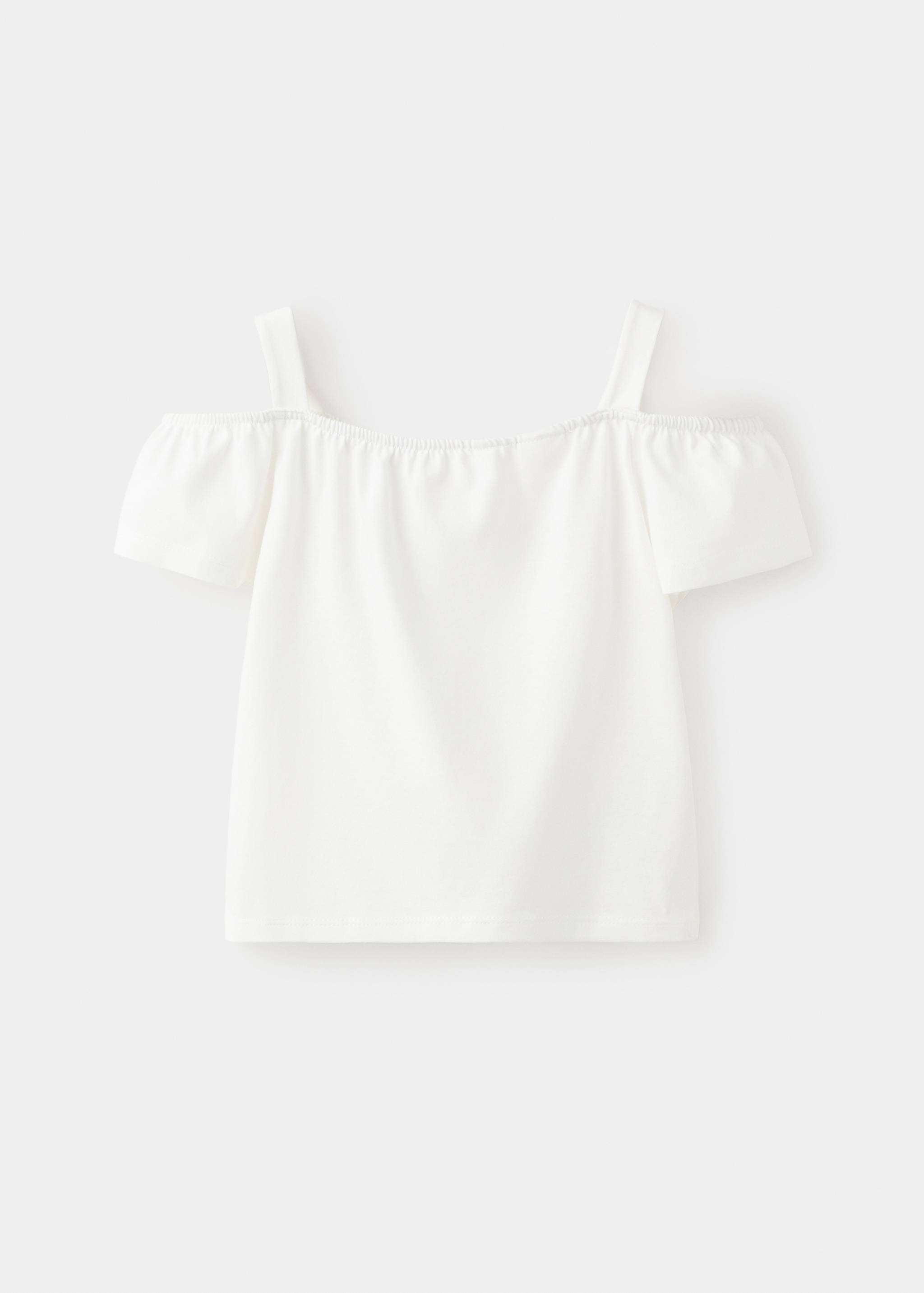 Solid T-shirt with decorative knot - Reverse of the article