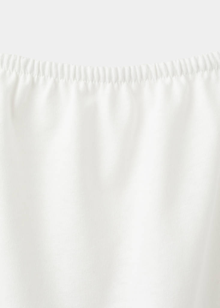 Plain T-shirt with decorative knot — Off White