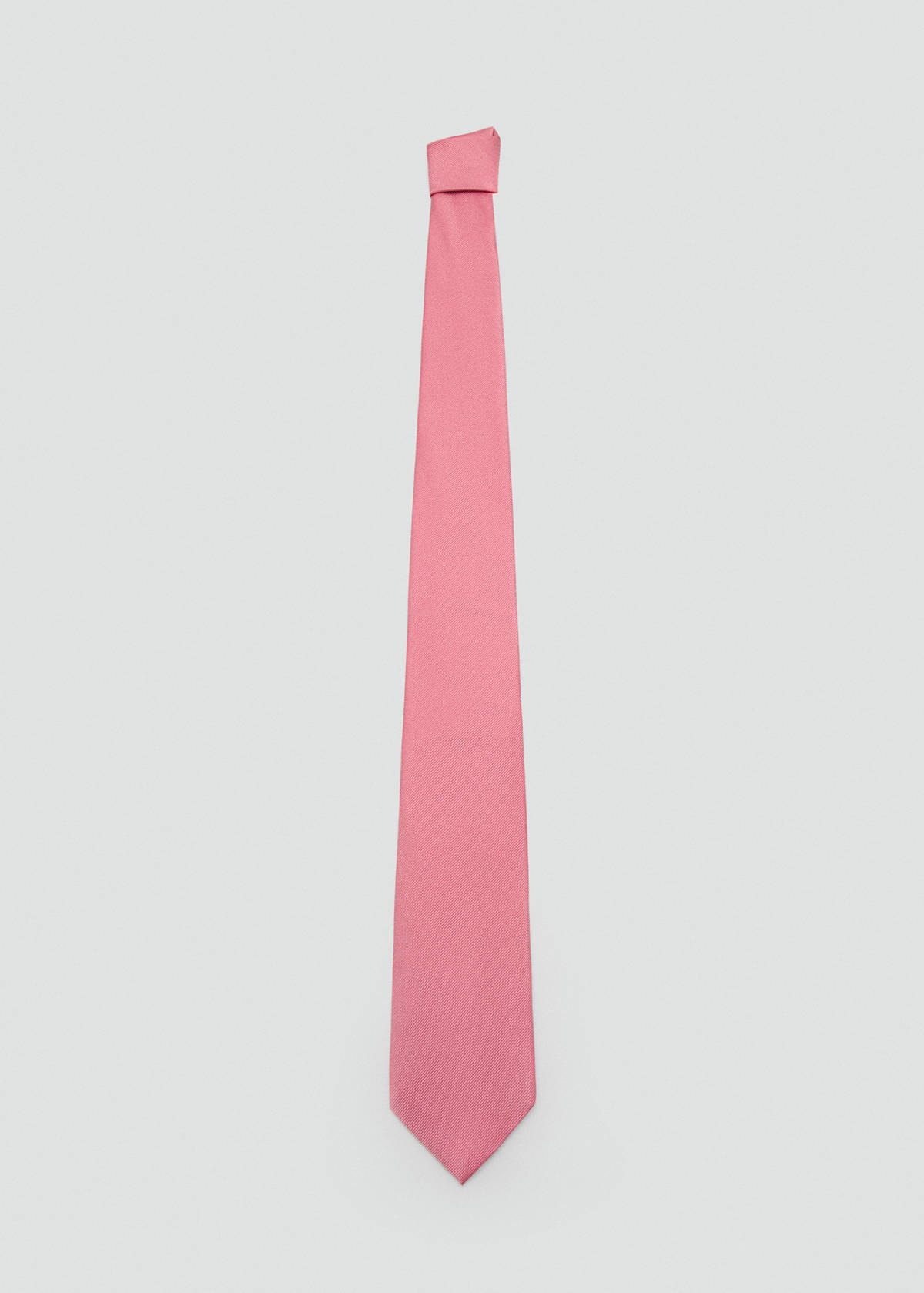 Plain silk tie — Pastel Pink