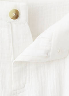 Straight-leg crinkle trousers with a mid-rise — White 6