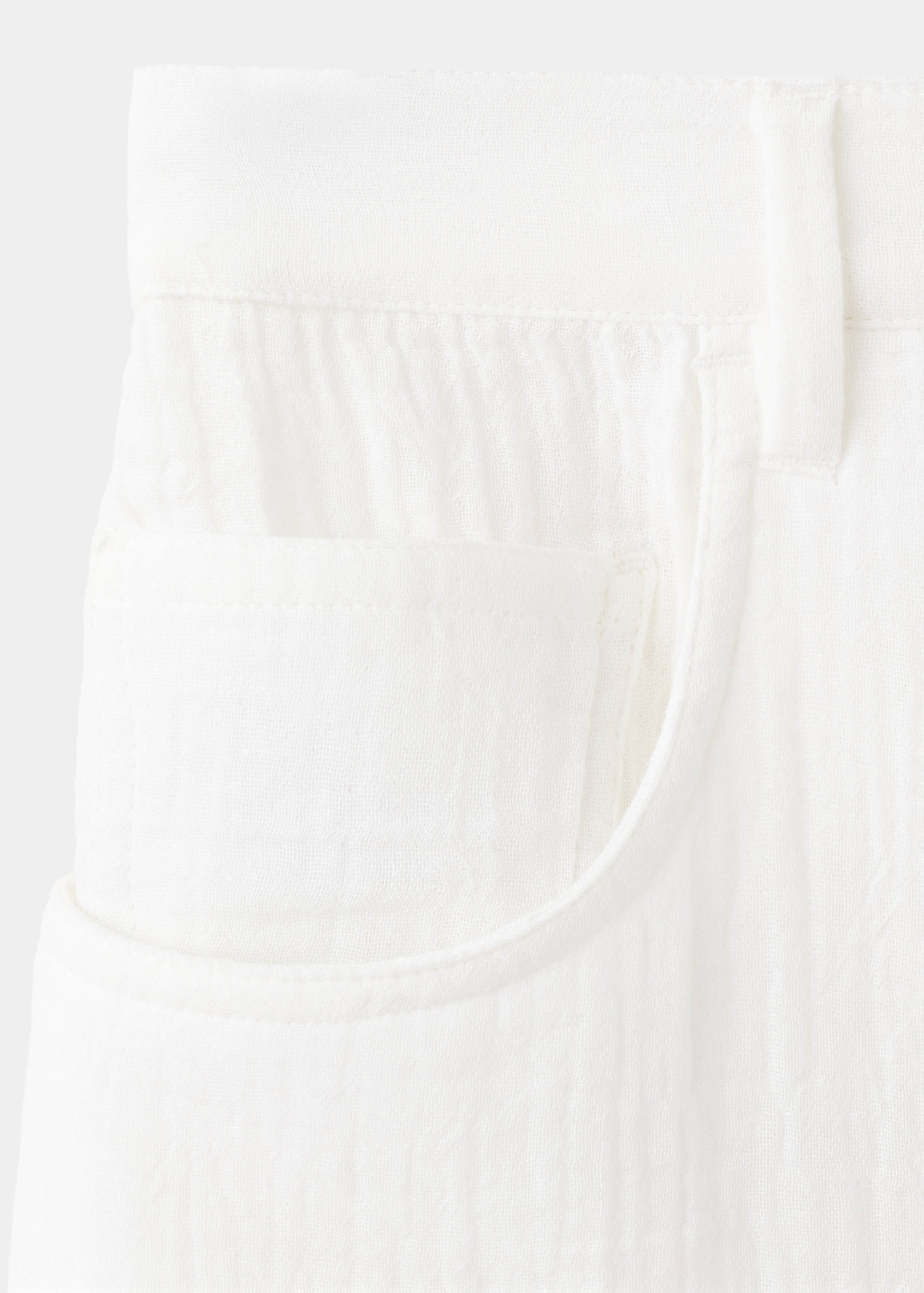 Straight mid-rise double gauze pants - Details of the article 0