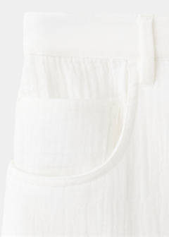 Straight-leg crinkle trousers with a mid-rise — White 7