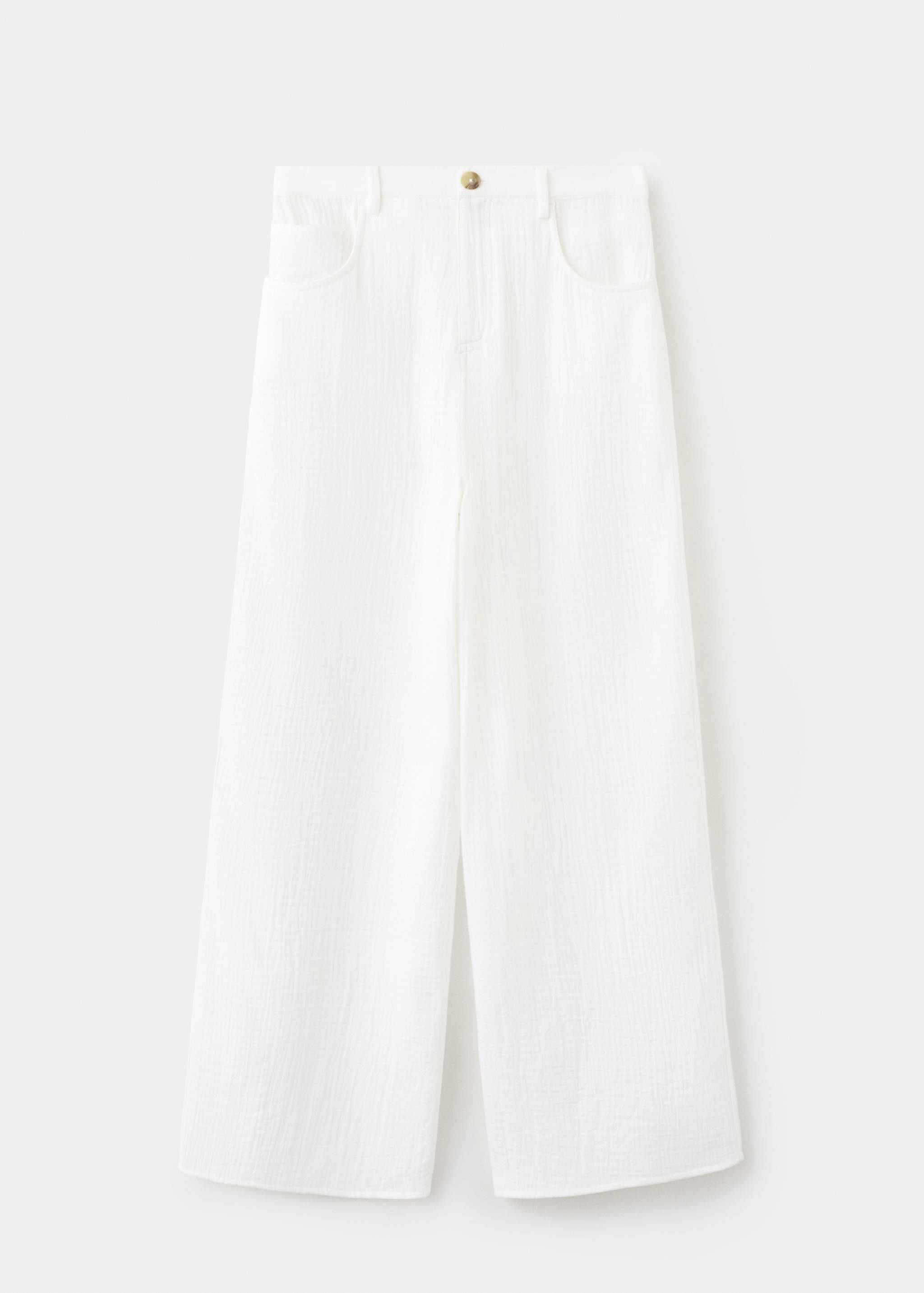 Pantalon droit plissé à taille normale - Article sans modèle